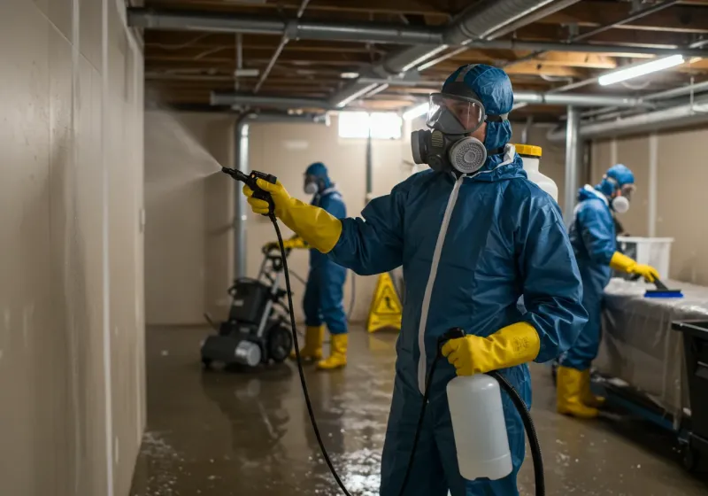 Basement Sanitization and Antimicrobial Treatment process in Hertford County, NC