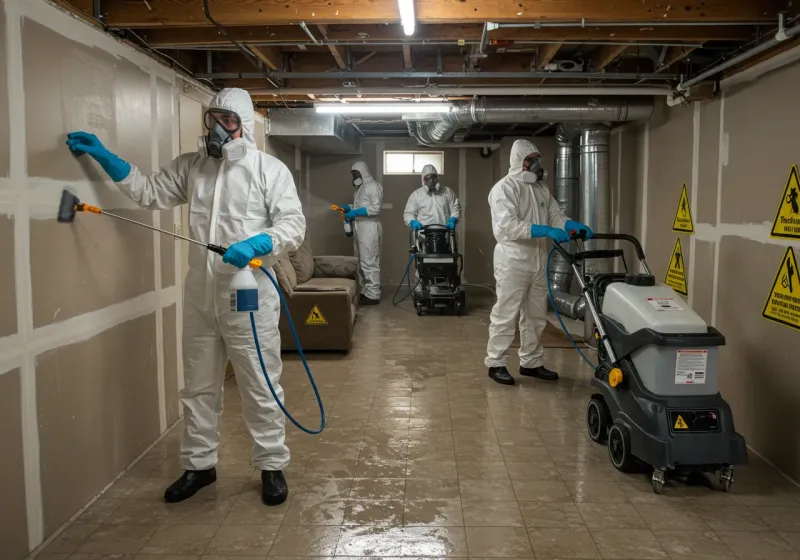 Basement Moisture Removal and Structural Drying process in Hertford County, NC